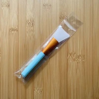 Stok Makyöz Fırçası Beyaz Sap Pembe Sap Yumuşak Kıl Makyöz Fırçası Silikon Makyöz Fırçası Çamur Masken Fırçası Aplikatör Ağartma Fırçası - 9