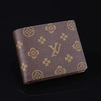 Herren Vintage Blumen-Karomuster Kurzbörse, multifunktional - 6