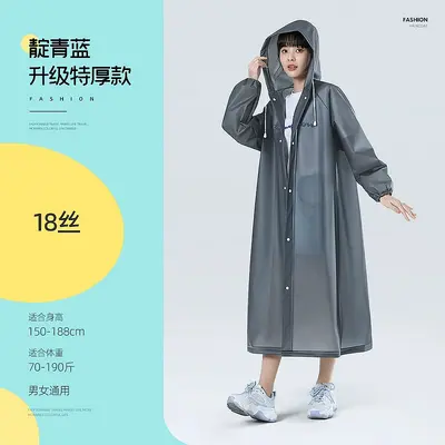 Disposable raincoat, long-length, heavyweight, full body - 10