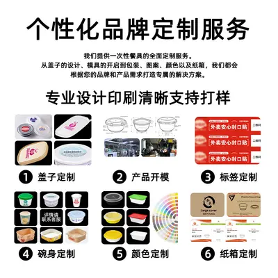 Disposable Rectangular Plastic Food Container with Lid