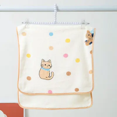 Mercan kadife banyo eteği ve duş bonesi seti - 4