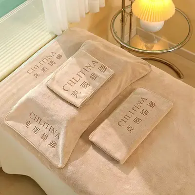 Toptan Baotou havlu, delikli masaj terapi yatak havlusu, kalınlaştırılmış güzellik salonu özel logo set banyo havlusu - 12