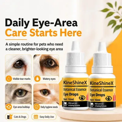 KineShineX Köpek ve Kedi Göz Damlası, Göz Bakımı ve Rahatlatıcı Etki
