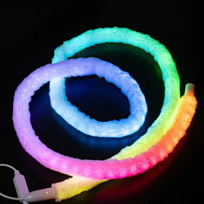 Işıklı Kadife LED Işık Şeridi, Esnek Örgülü Neon, Ses Kontrollü ve Kumandalı - 7
