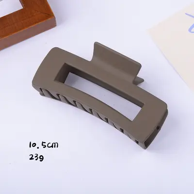 Premium milk coffee colored frosted hair clip Internet famous hats women back hair claw large shark clip hair clip wholesale - 7