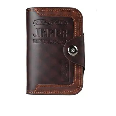 Men's Short Wallet, Retro Genuine Leather, Zipper Coin Pocket and Multiple Card Slots - 6