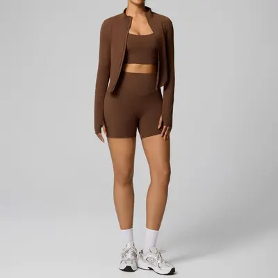 Women's Three-Piece High-Elasticity Yoga Wear Set - 9