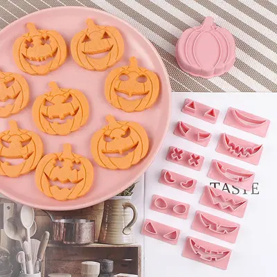 Cadılar Bayramı 3D stereo kurabiye kalıbı, kek ve fondant için