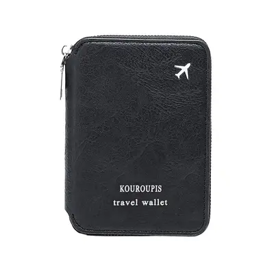 Passport Wallet Zipper Travel Document Pouch - 8