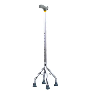 Leichter, teleskopierbarer rutschfester Vierfuß-Gehstock für Senioren, Einfuß-Gehstock, Gehstock, Wanderstock aus Aluminiumlegierung und Edelstahl, Outdoor-Gehhilfe