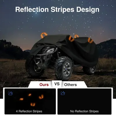 Açık hava ATV kapağı su geçirmez UV korumalı siyah - 3