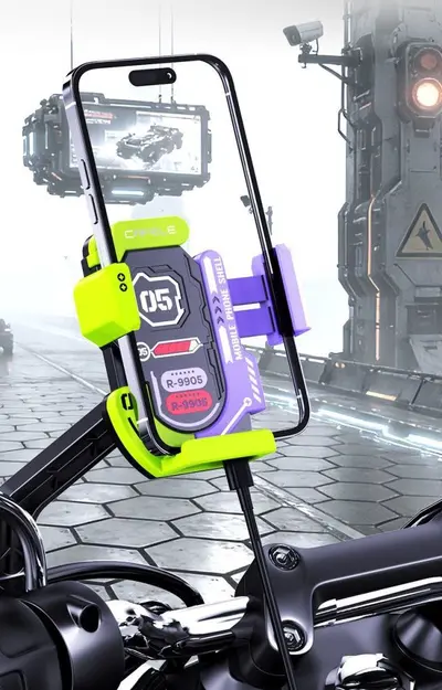 E-Bike Phone Holder with Shock Absorption and Anti-Vibration Navigation Mount - 7