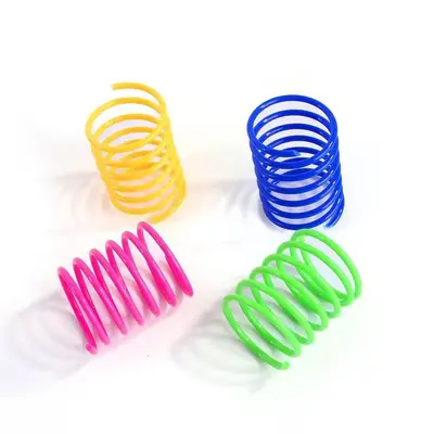 Colorful Spiral Spring Cat Toy, Interactive Puzzle - 5