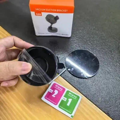 Nano Car Phone Holder with Vacuum Suction Cup, One-Hand Use