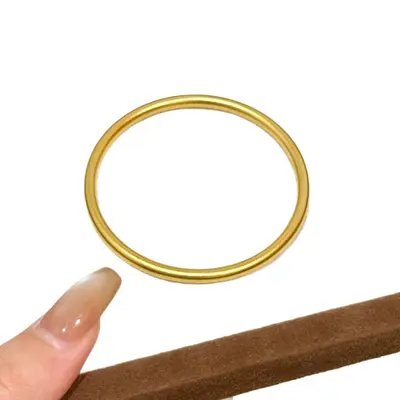 24K genuine gold bracelet, 4mm, solid flat, vacuum plated - 6