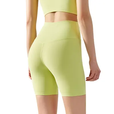 Beden Yok Dört Çeyrek Yoga Şortu, Yaz İnce Model, Yüksek Bel - 6