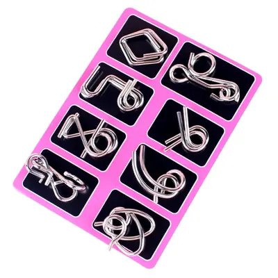 Nine Ring Brain Puzzle, Unlocking Puzzle for Adults and Children, Stress Relief - 9