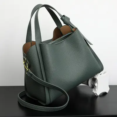 Weiche Damen-Schultertasche im Einkaufskorb-Stil - 4