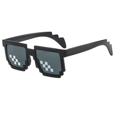 Mosaik-Sonnenbrille mit ovalem Rahmen, bunt und stilvoll - 9