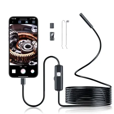 Yeni Tip-C Doğrudan Bağlantı Kamerası HD 7mm Endüstriyel Endoskop Android Telefon Su Geçirmez Endoskop