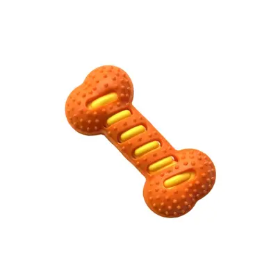 Large Dog Toy Bone with Chew-Resistant TPR and Squeaker - 7