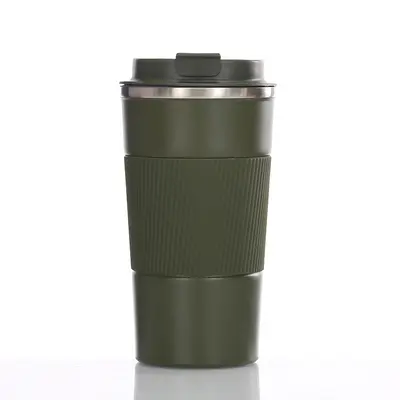 新款304不锈钢保温杯 带硅胶套三代咖啡杯翻盖车载汽车杯厂家批发 - 10