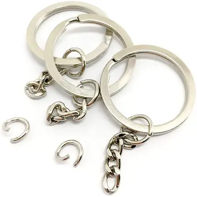 DIY Jewelry Keychain with Extension Chain, Single Open Ring - 7