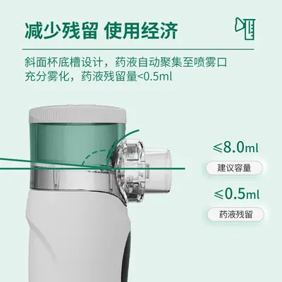 Portable Ultrasonic Nebulizer for Home Use, Quiet Handheld Inhaler for Adults and Children