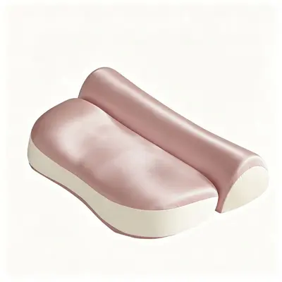 Memory foam pillow with slow rebound and cervical support