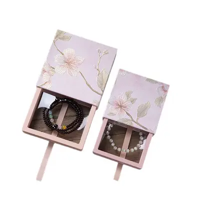 New Chinese Style PE Film Storage Box Anti-Oxidation Jewelry Box Bracelet Packaging Box Premium Bracelet Display Box