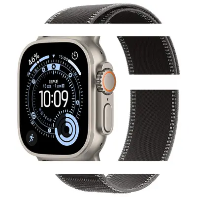 Apple Watch Nylon Woven Strap with Velcro, Compatible with Apple Watch 10 Ultra 2 - 12