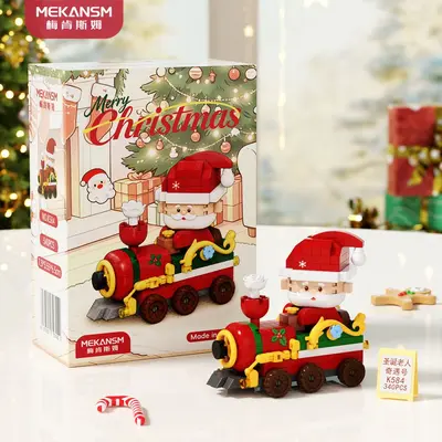 6'sı bir arada Noel temalı yapı blokları, çocuklar için Noel hediyesi