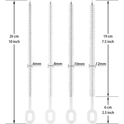 360 Rotating Straw Cleaning Brush for Kids Bottles and Long Cups, Durable - 8