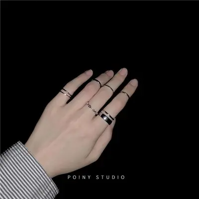 Adjustable Open Ring, Minimalist Unisex, Hip-Hop Retro Style
