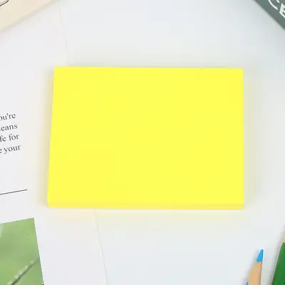 Fluorescent Self-Adhesive Sticky Notes, Repositionable, Custom Print - 9