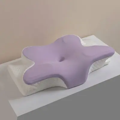 Ergonomic memory foam pillow, butterfly shape, cervical support - 8