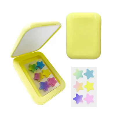 Farbige Stern-Akne-Patches Hydrokolloid mit Spiegelbox