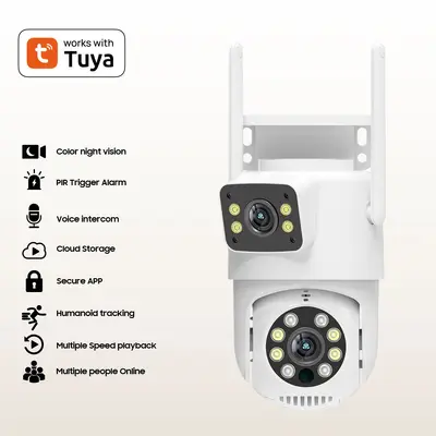 Tuya smart WiFi kamera, gece görüşü, iki yönlü ses