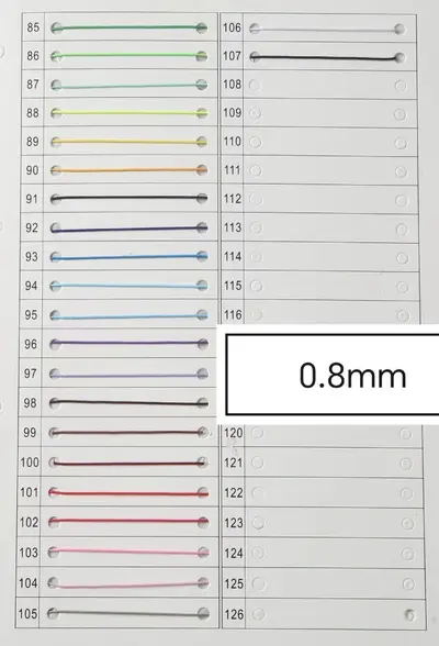 Round Latex Core Elastic Cord 0.8 mm - 20 mm - 8