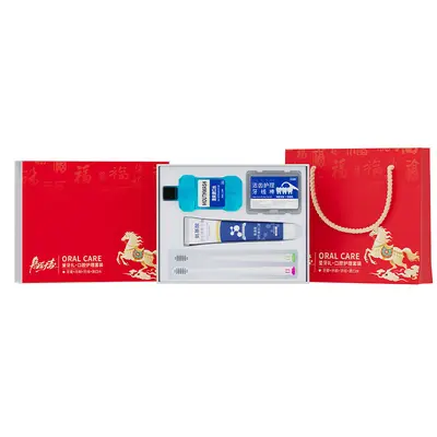 Zahnpflege-Geschenkset Bürste Pasta Zahnseide Mundwasser - 6