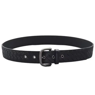 Best-selling B Men's Pin Buckle Leather Belt V Full Grain Leather Woven Waistband Casual Versatile Style Suit Jeans Belt