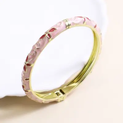 Jingtailon El Bilekliği Uluslararası Yeni Model Alaşım Emaye Renkli Taş Serti İnce Açık Bilezik Moda Retro Kristal Stok Toptan