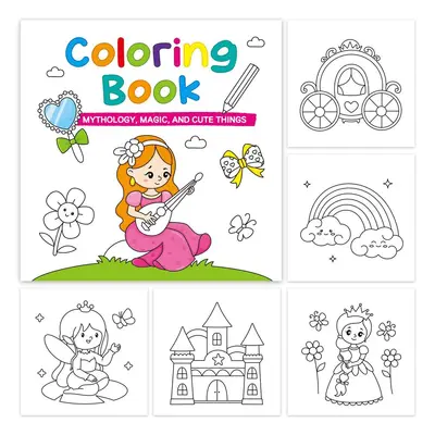 50-Page Mini Coloring Book for Kids, Portable Pocket Size - 10
