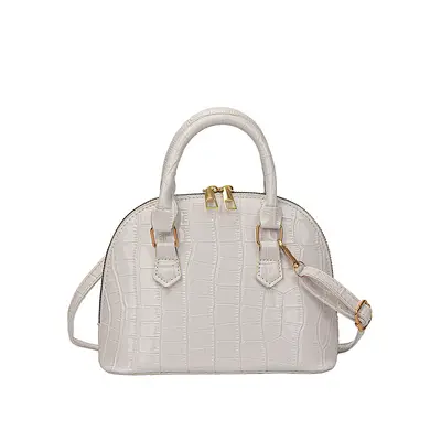 Women's Crocodile Pattern Shell Shoulder Bag, Korean Style Crossbody - 7