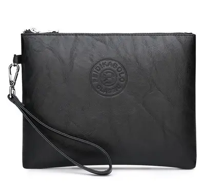 Men's PU Leather Clutch with Phone Compartment - 10