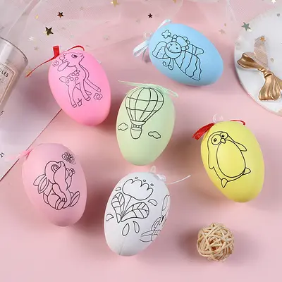 Easter Kids DIY Hand-Painted Egg Coloring Set, Educational Gift for Primary School Childre - 7