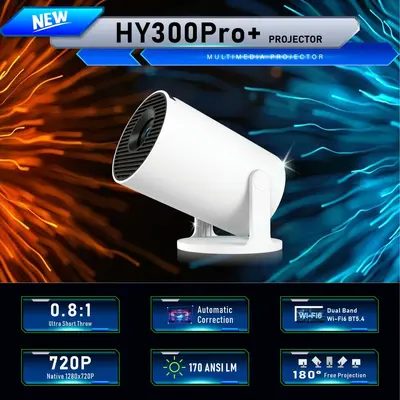HY300/HY300pro Kanonen-Projektor intelligenter Android 4K Heimkino Wireless tragbarer Bildschirmübertragung 13720P - 12