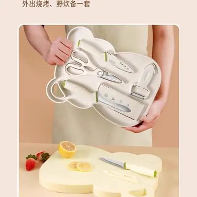 Baby food preparation knife and cutting board set, 5-piece - 2