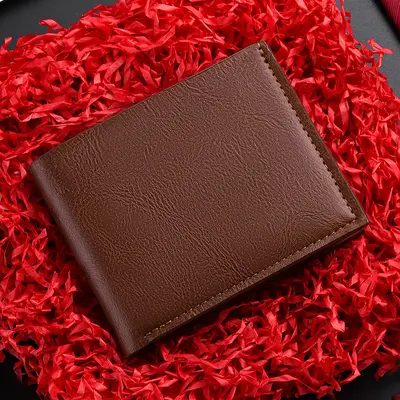 Men's Short PU Leather Wallet with Multiple Card Slots, Waterproof and Wear-Resistant - 1