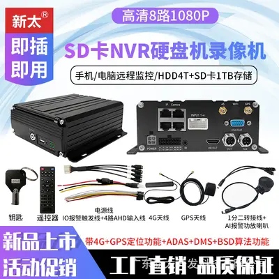 Araç NVR Kaydedici, 8 Kanal, 4G, GPS Konumlandırma - 8